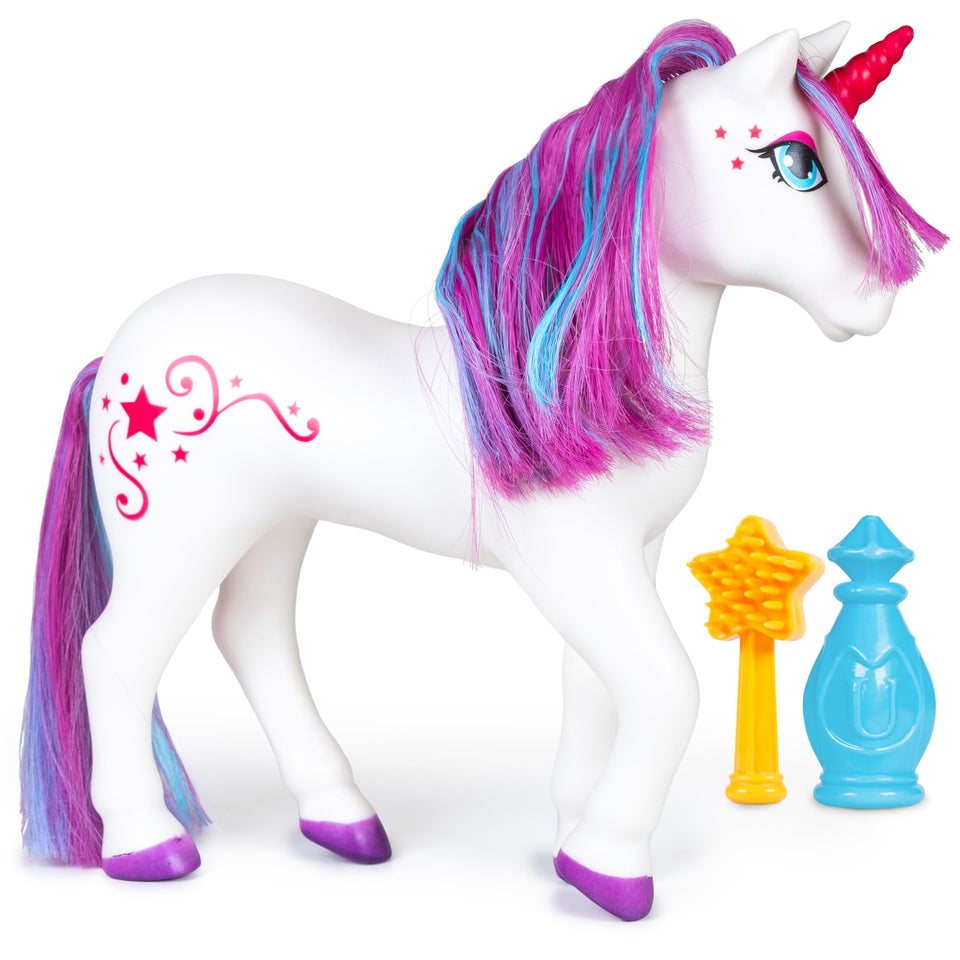 Tub Works Mystic Color Unicorn shows color change in warm water for captivating bath play.