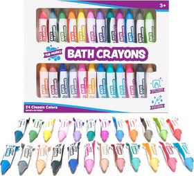 Tub Works Smooth Bath Crayons 24-color set for vivid tub art on porcelain.