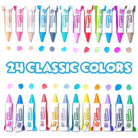 Tub Works hexagon grip aids small hands in easy crayon drawing.