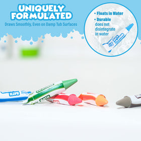 Waterproof wrapper protects crayon and exposes more color easily.
