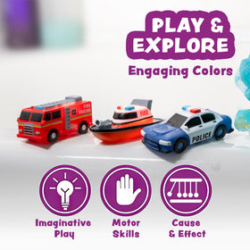 Tub Works Snowplow light-up bath toy flashes colors in water