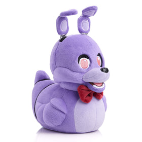 TUBBZ Bonnie cosplaying rubber duck plush close-up shows soft fabric for cuddling.