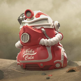 TUBBZ Nuka Cola T-51 vinyl detail highlighting costume and finish