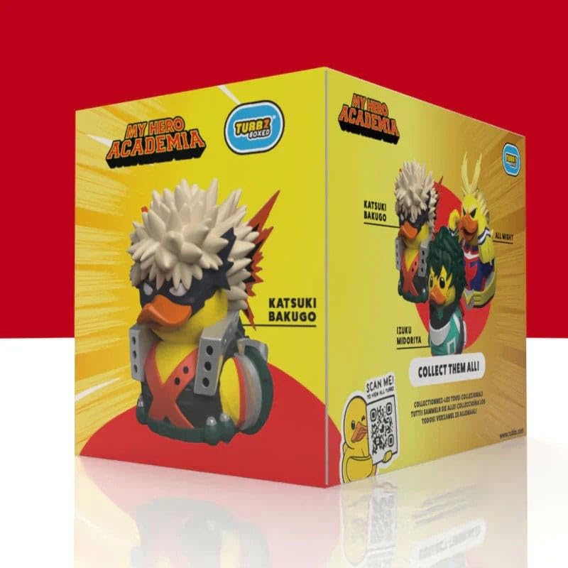 TUBBZ Bakugo Katsuki duck on display, ideal for fan collections.