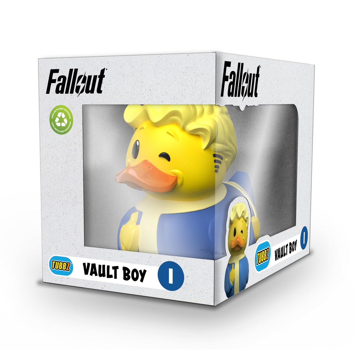TUBBZ eco-friendly box with Fallout logo, perfect packaging for collectors