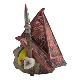 TUBBZ Pyramid Head duck inside a stackable display case for showcase.