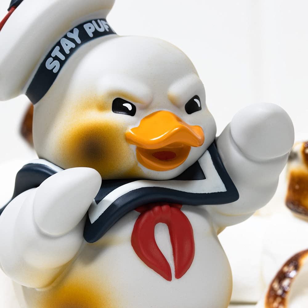 TUBBZ Stay Puft 9 cm duck on a shelf or desk, compact and display-ready.