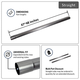Tube Warehouse 2.5 inch tubing features mandrel bends for smoother flow in builds.