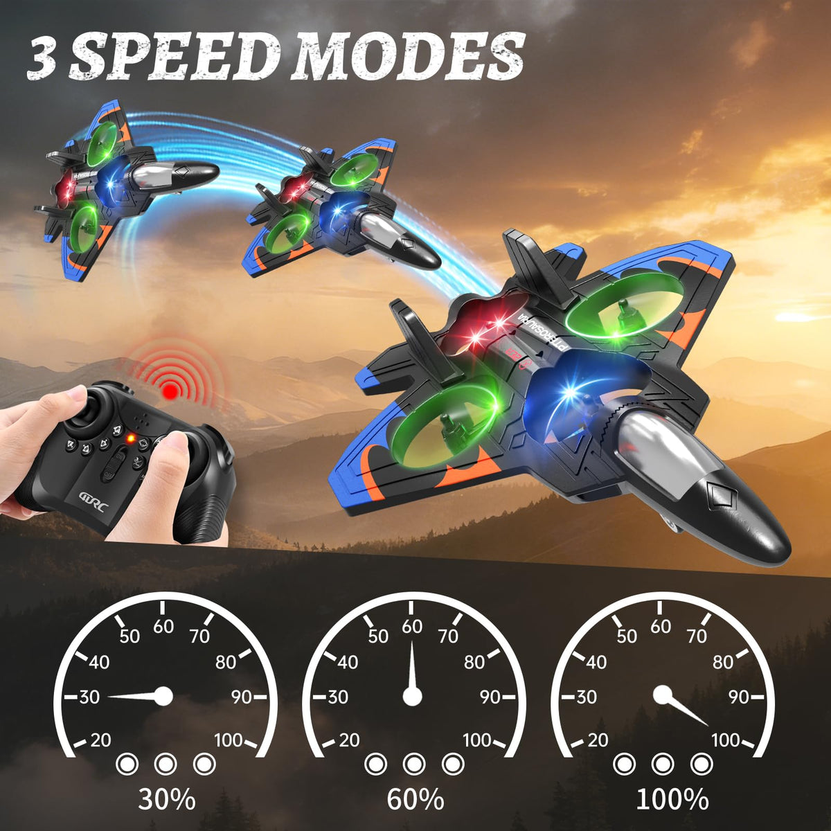 Tubokoro foam RC plane one-key-takeoff field-ready, easy ground-to-air launch.