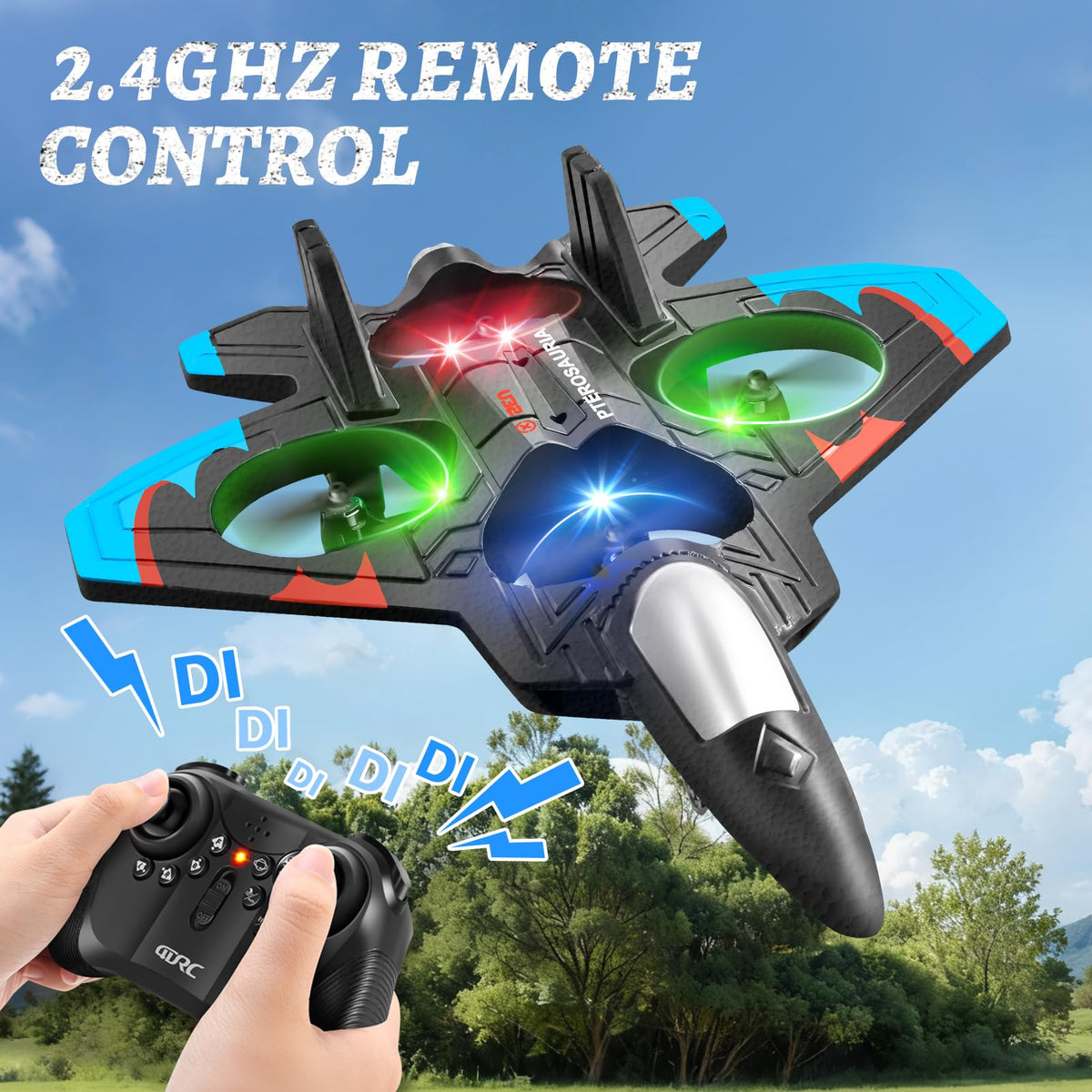 Tubokoro RC Plane features altitude hold for stable, level flights.