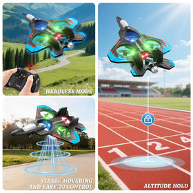 Tubokoro RC Plane with LED night flight lights visible during dusk flights.