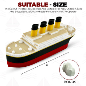 TUBTASTIC Titanic toy set bath-friendly design enhances sensory play.