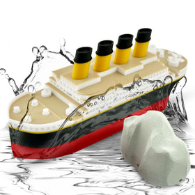 TUBTASTIC Titanic toy set ship floats in pool for water adventures.