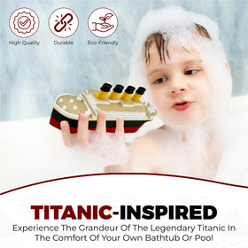 TUBTASTIC Titanic toy set iceberg adds dramatic play backdrop.