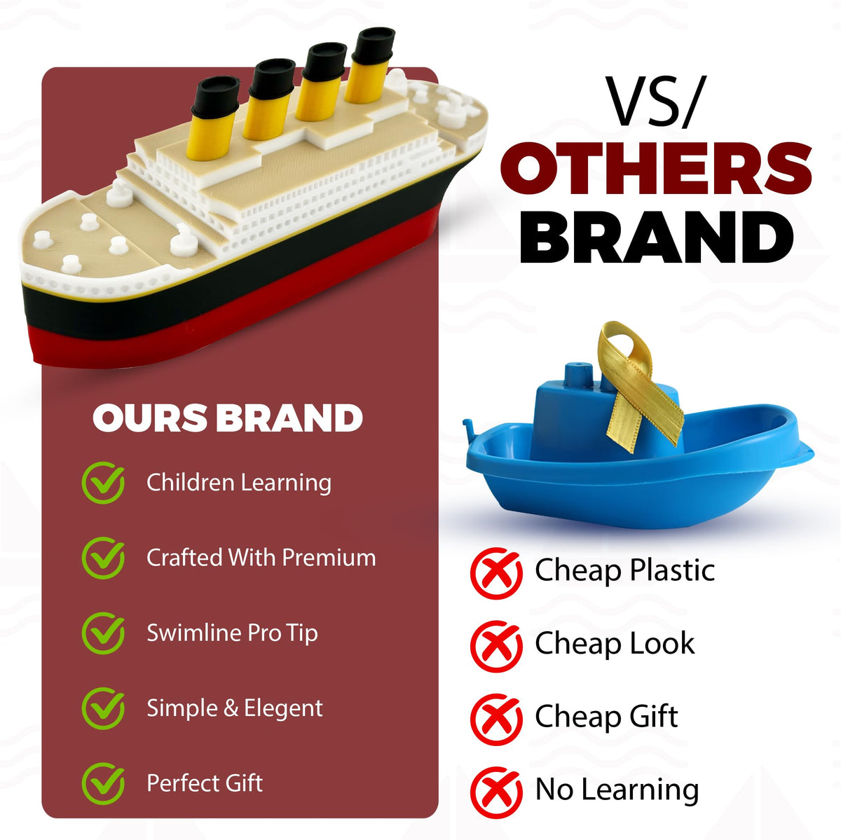 TUBTASTIC Titanic toy set for pool play and storytelling sessions.