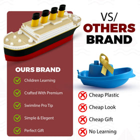 TUBTASTIC Titanic toy set for pool play and storytelling sessions.