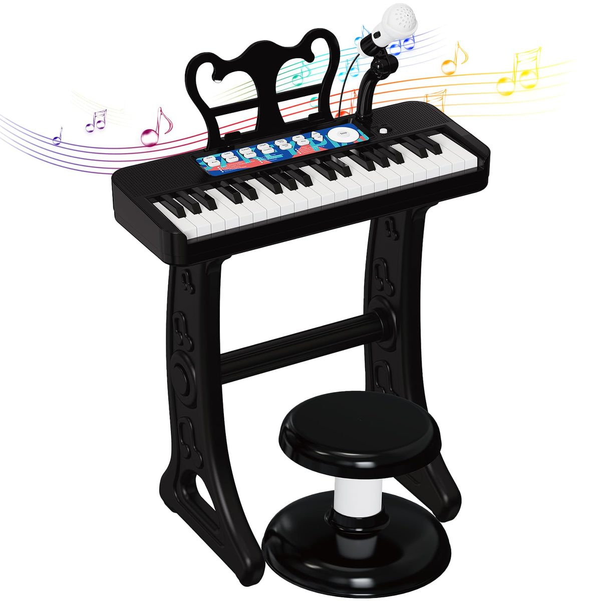 Tucraew 37-key kids piano with microphone for singing while playing