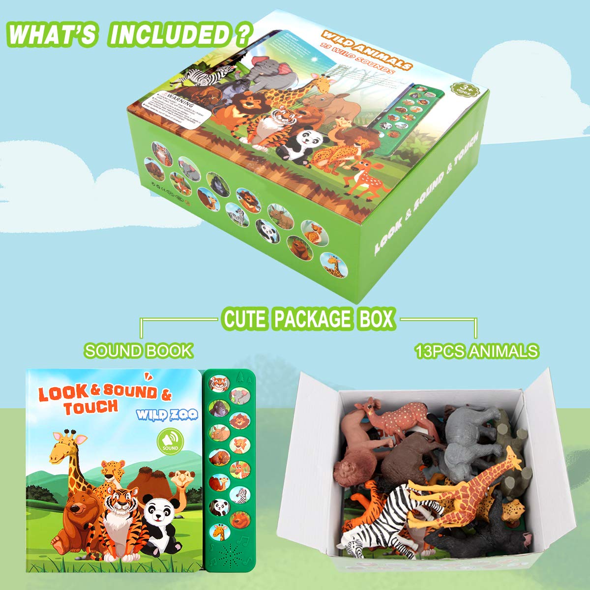 Tudoccy safari animals sound book cover for interactive learning