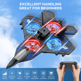 TUEESN RC Plane performing 360-degree stunts with gyro stabilization.