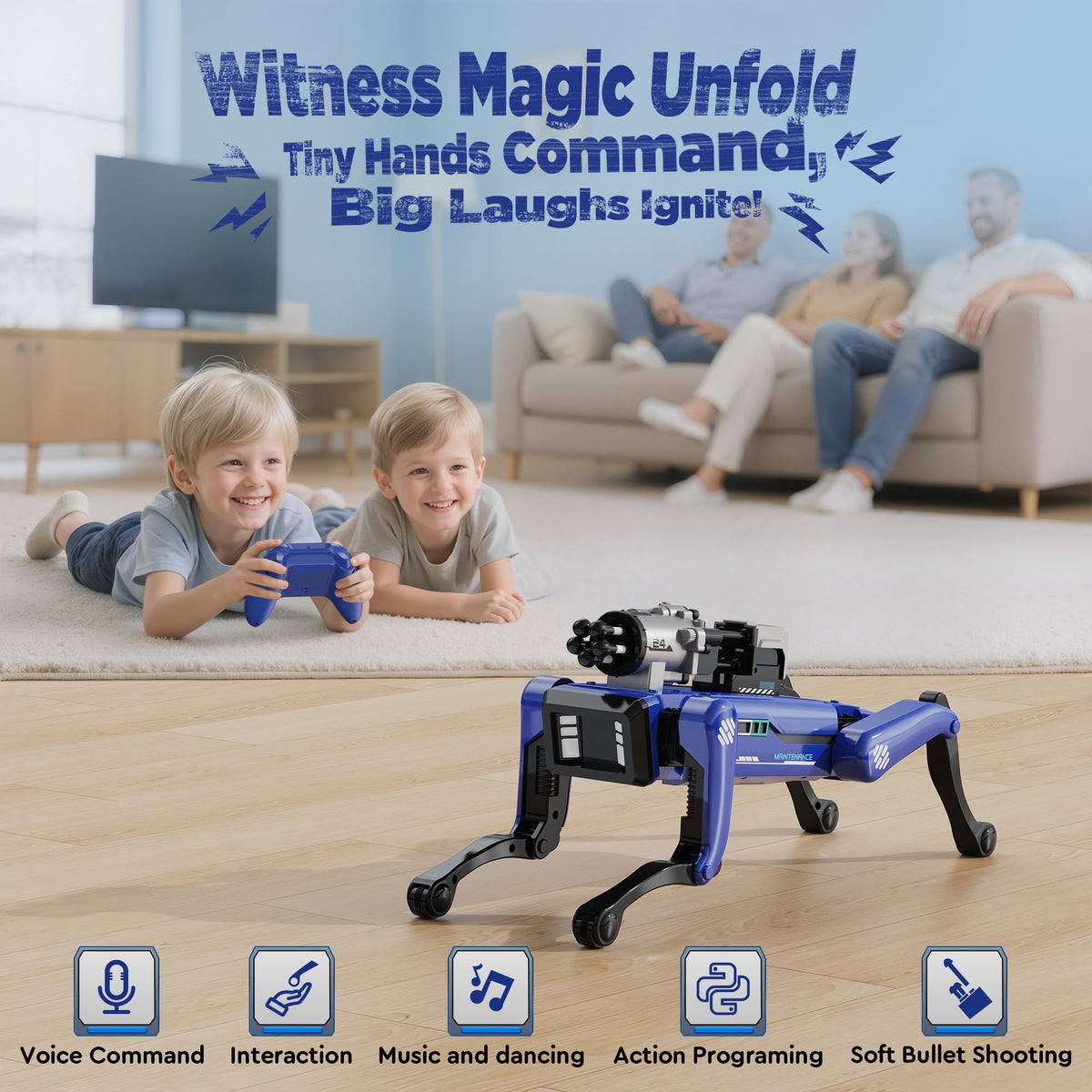 TUEESN robot dog durable ABS design withstands active play