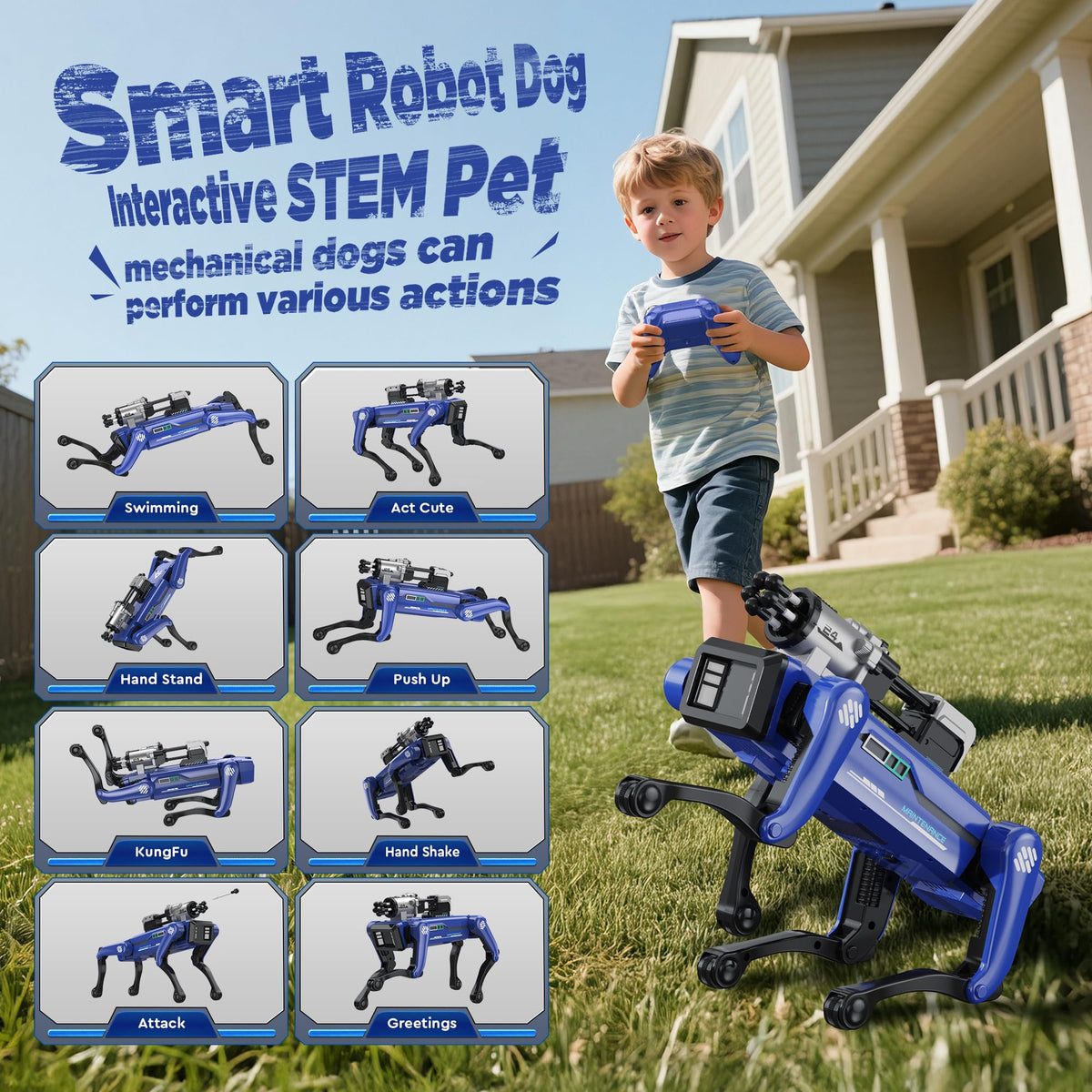 TUEESN robot dog responds to voice commands for interactive learning