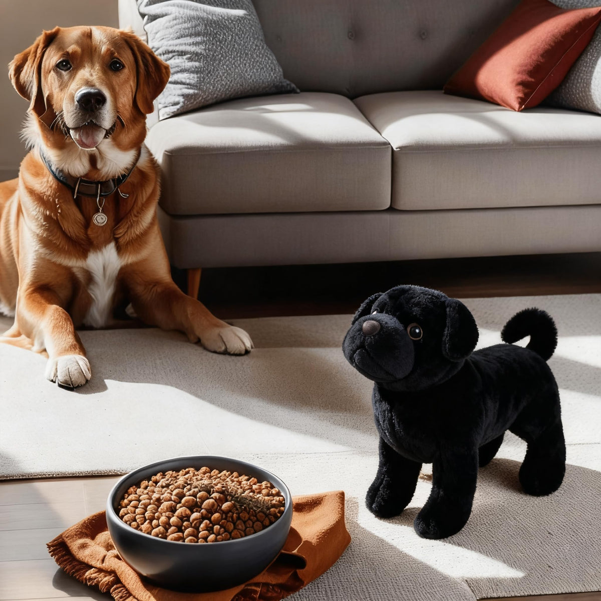 TUKVESZE 12 inch pug toy, lightweight for hugs on the go.