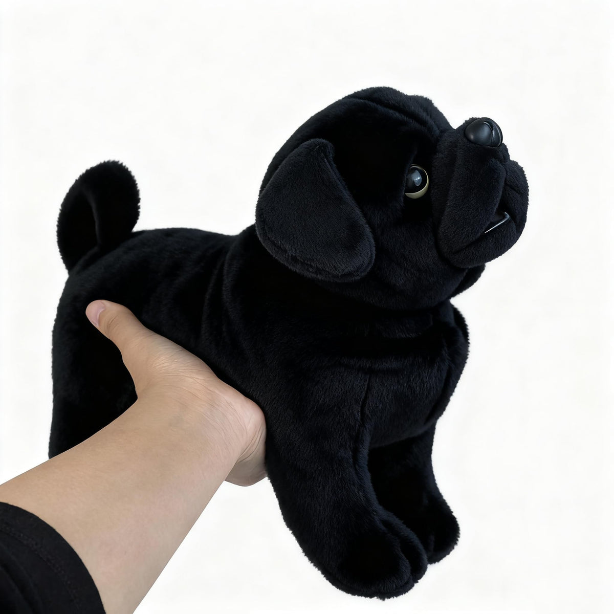 TUKVESZE Soft polyester pug plush highlights lifelike facial details.
