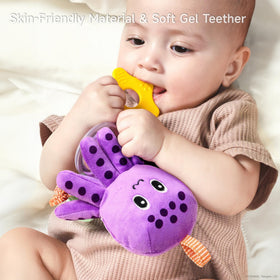 Crinkle crib toy for crib and car seat exploration