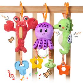 TUMAMA octopus teether toy for newborns encourages tactile exploration