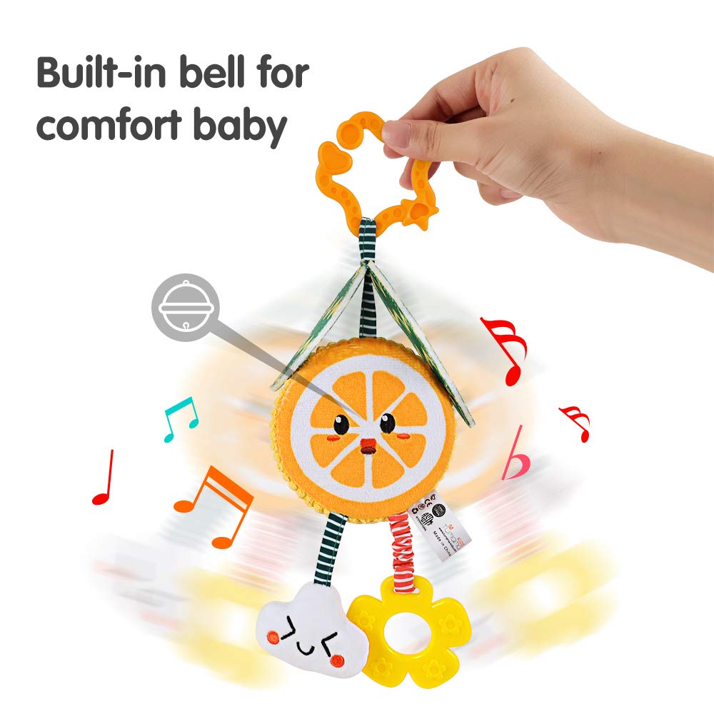 TUMAMA KIDS Avocado mirror-beads rattle highlighting reflective curiosity.