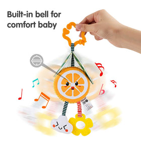 TUMAMA KIDS Avocado mirror-beads rattle highlighting reflective curiosity.