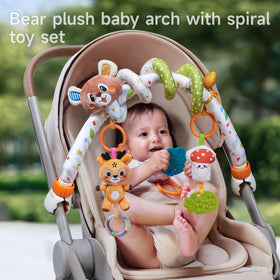 TUMAMA KIDS bear spiral toy with detachable pendants offers soft sounds for babies