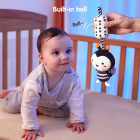 Tumama Kids owl plush rattle with gentle chime-like sound