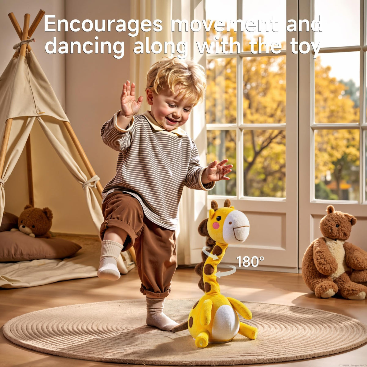 TUMAMA KIDS educational giraffe toy promotes rhythm and speaking skills