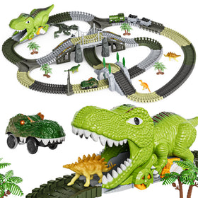 TUMAMA KIDS dinosaur track bridge for dramatic crossings and imaginative play.