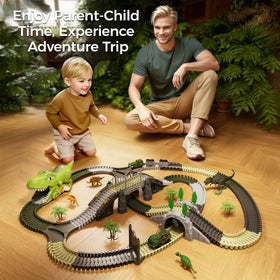 TUMAMA KIDS dinosaur track slope enables dynamic climbs and fast descents.