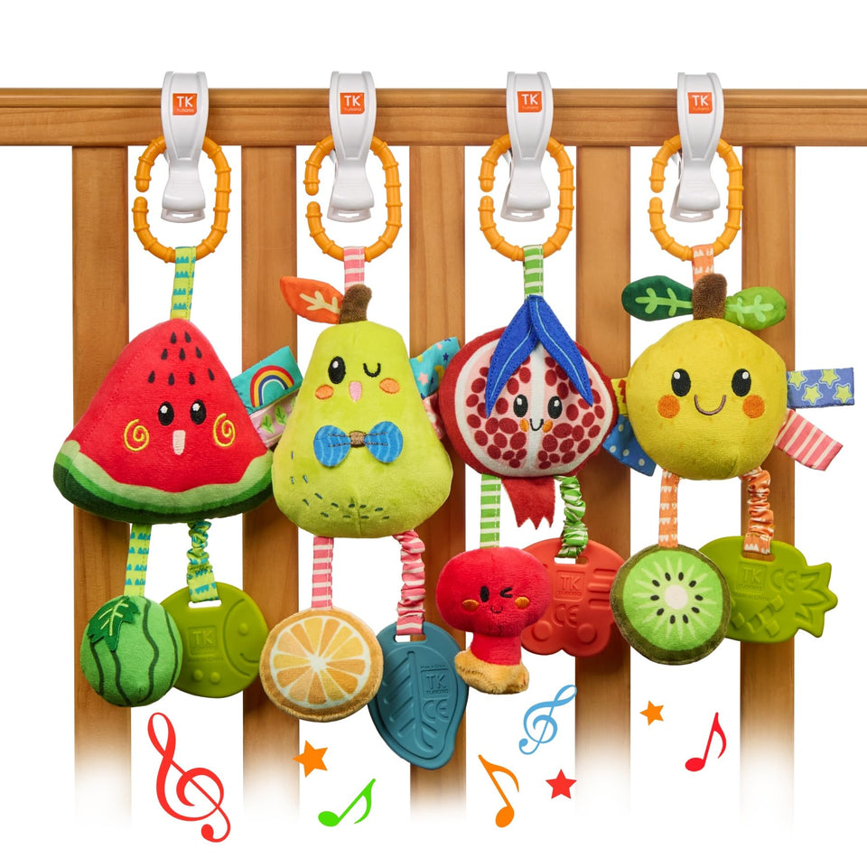 TUMAMA KIDS pear fruit rattle hanging toy for sensory exploration