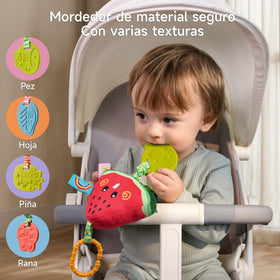 TUMAMA KIDS pomegranate rattle with crinkle and bell sounds