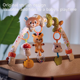 TUMAMA KIDS hippo pendant with rattle beads and teether soothes gums