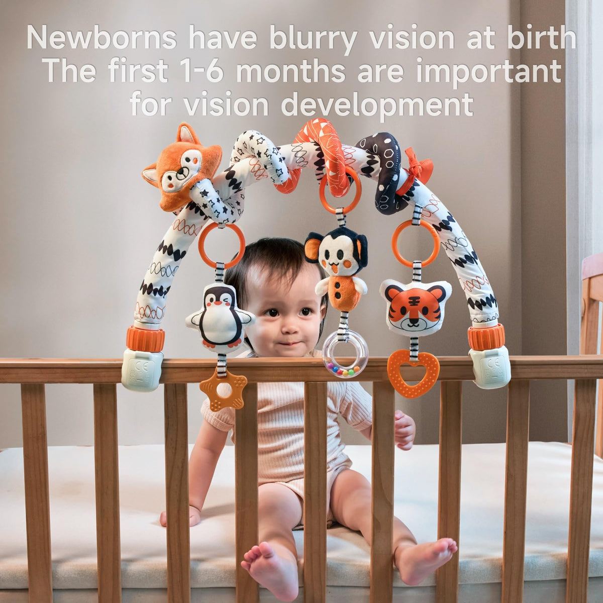 TUMAMA Penguin rattle with Bibi sound offers auditory engagement and teething relief