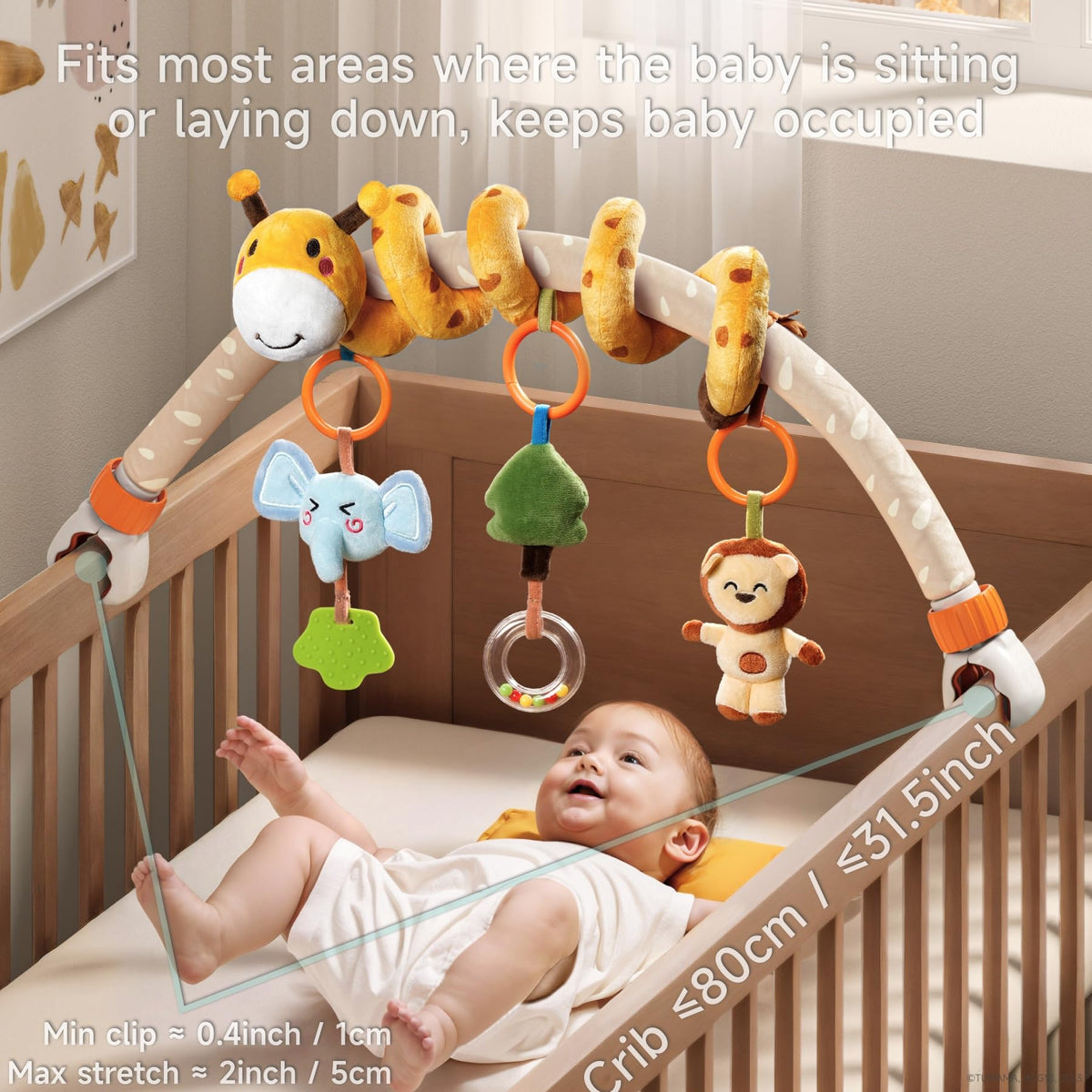 Tumama Kids arch-toy with rattles and squeaker for sensory play
