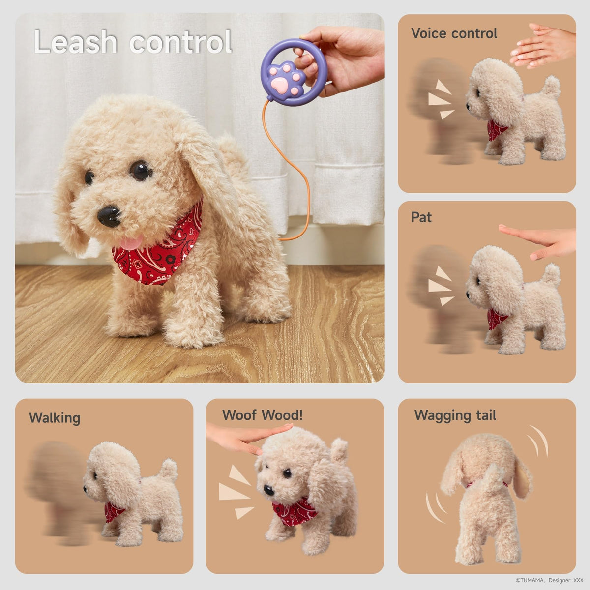 TUMAMA KIDS plush puppy dress up with accessories for storytelling