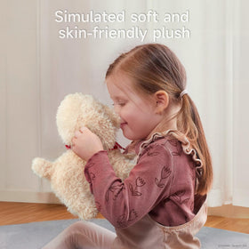 TUMAMA KIDS plush puppy with feeding bowl for pretend care