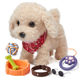 TUMAMA KIDS remote-control plush puppy walks, ideal for imaginative play