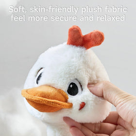 Tumama Kids duck being hugged by a child, showing kid friendly design