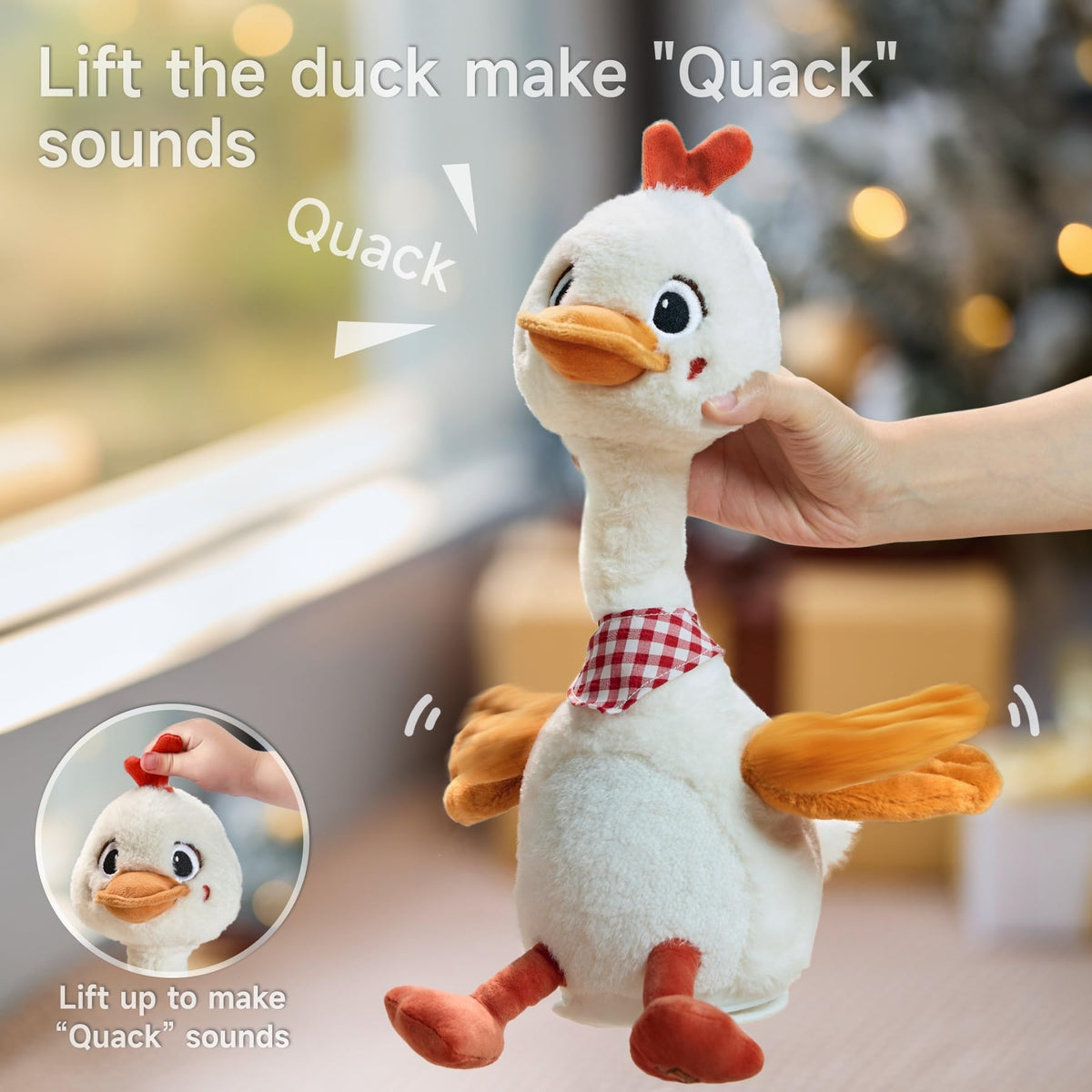 Tumama Kids talking duck singing and recording feature demonstrated for interactive fun