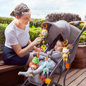 Tumama Kids animal rattle with smiling face promotes visual tracking and curiosity