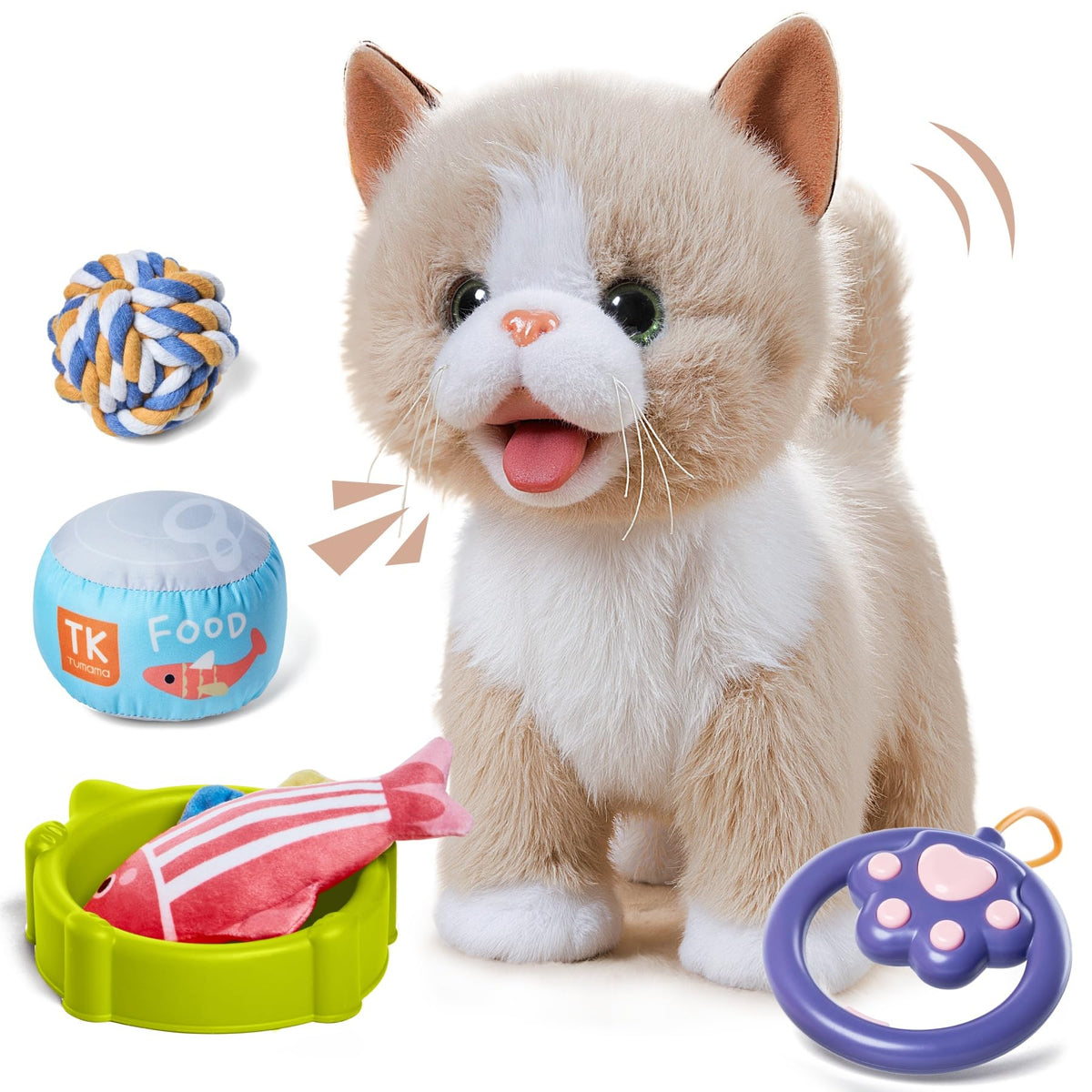 TUMAMA KIDS walking talking cat in action for imaginative play and storytelling.