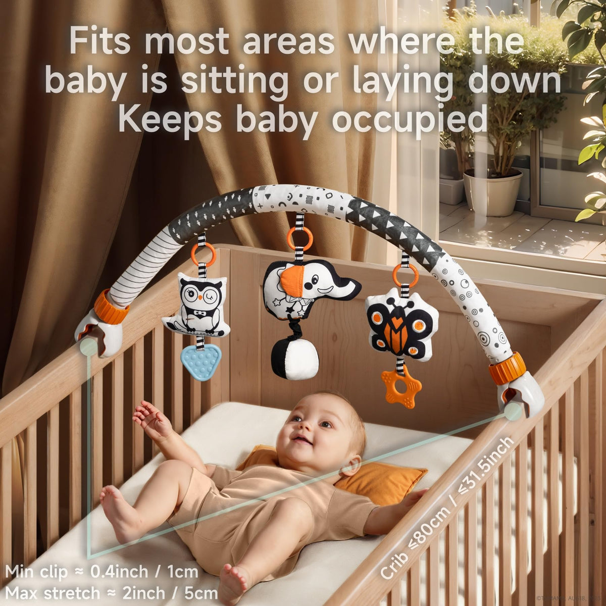 Tumama owls rattle teether with Bibi sound encourages reach-and-grab and sensory discovery.