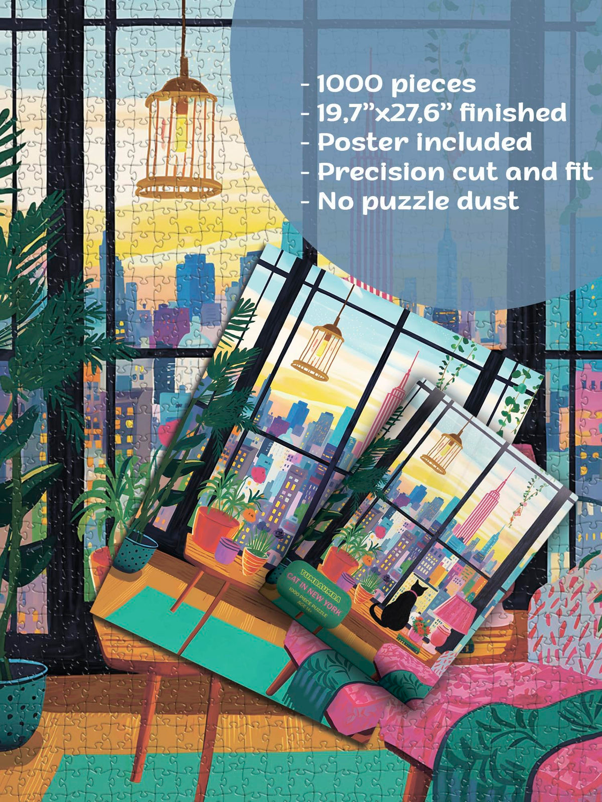 TUMBAUMBA puzzle Matte finish reduces glare for comfortable sessions.